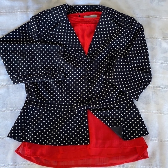 Miss Dorby Polka Dot Vintage Jacket with Bow - Picture 2 of 12